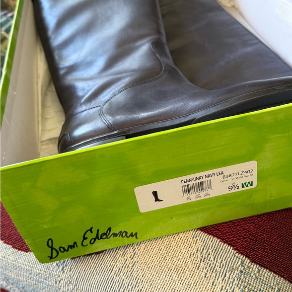 Sam Edelman Navy Leather Riding Boot - Picture 4 of 6